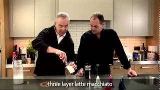 aerolatte  milk frother makes three layer caffè latte macchiato [upl. by Gnanmas]