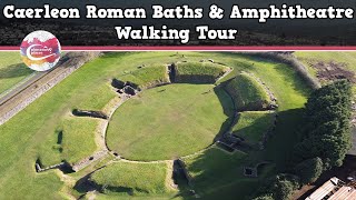 CAERLEON ROMAN BATHS amp AMPHITHEATRE WALES  Walking Tour  Pinned on Places [upl. by Rednaxela]