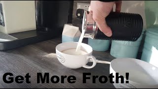 How to Get More Froth from Your Nespresso Coffee Aeroccino  Nespresso tips and help [upl. by Siram105]