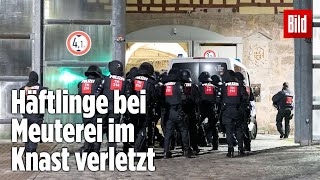 Gefängnismeuterei Polizei stürmt Knast in Thüringen  JVA Untermaßfeld [upl. by Legra]